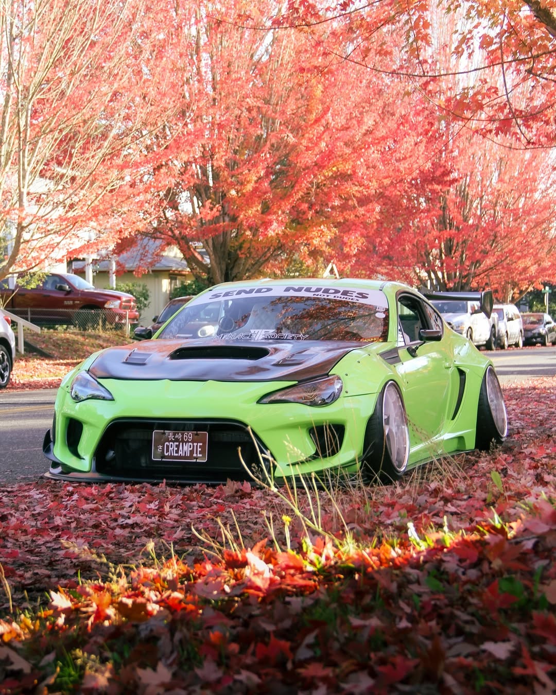 Toyota GT86 86 TRD GT SE Base ZN6 2017 2018 2019 2020 & Scion FR-S FRS ZN6 2013 2014 2015 2016 & BRZ TS Limited Premium ZN6 2013 2014 2015 2016 2017 2018 2019 2020 (compatible with ROBOT widebody kit) with Aftermarket Parts - Front Corner Canards (Pair) & Front Inner Vents Canards (Pair) Carbon Fiber / FRP from Robot Craftsman