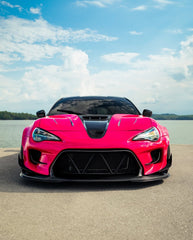 Toyota GT86 86 TRD GT SE Base ZN6 2017 2018 2019 2020 & Scion FR-S FRS ZN6 2013 2014 2015 2016 & BRZ TS Limited Premium ZN6 2013 2014 2015 2016 2017 2018 2019 2020 (compatible with ROBOT widebody kit) with Aftermarket Parts - Front Corner Canards (Pair) & Front Inner Vents Canards (Pair) Carbon Fiber / FRP from Robot Craftsman