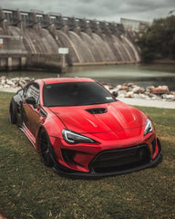 Toyota GT86 86 TRD GT SE Base ZN6 2017 2018 2019 2020 & Scion FR-S FRS ZN6 2013 2014 2015 2016 & BRZ TS Limited Premium ZN6 2013 2014 2015 2016 2017 2018 2019 2020 (compatible with ROBOT widebody kit) with Aftermarket Parts - Front Corner Canards (Pair) & Front Inner Vents Canards (Pair) Carbon Fiber / FRP from Robot Craftsman