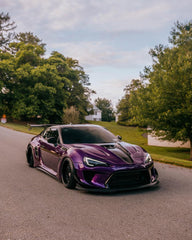 Toyota GT86 86 TRD GT SE Base ZN6 2017 2018 2019 2020 & Scion FR-S FRS ZN6 2013 2014 2015 2016 & BRZ TS Limited Premium ZN6 2013 2014 2015 2016 2017 2018 2019 2020 (compatible with ROBOT widebody kit) with Aftermarket Parts - Front Fenders Replacement & Rear Quarter Fender Flares & Side Skirts Carbon Fiber / FRP from Robot Craftsman