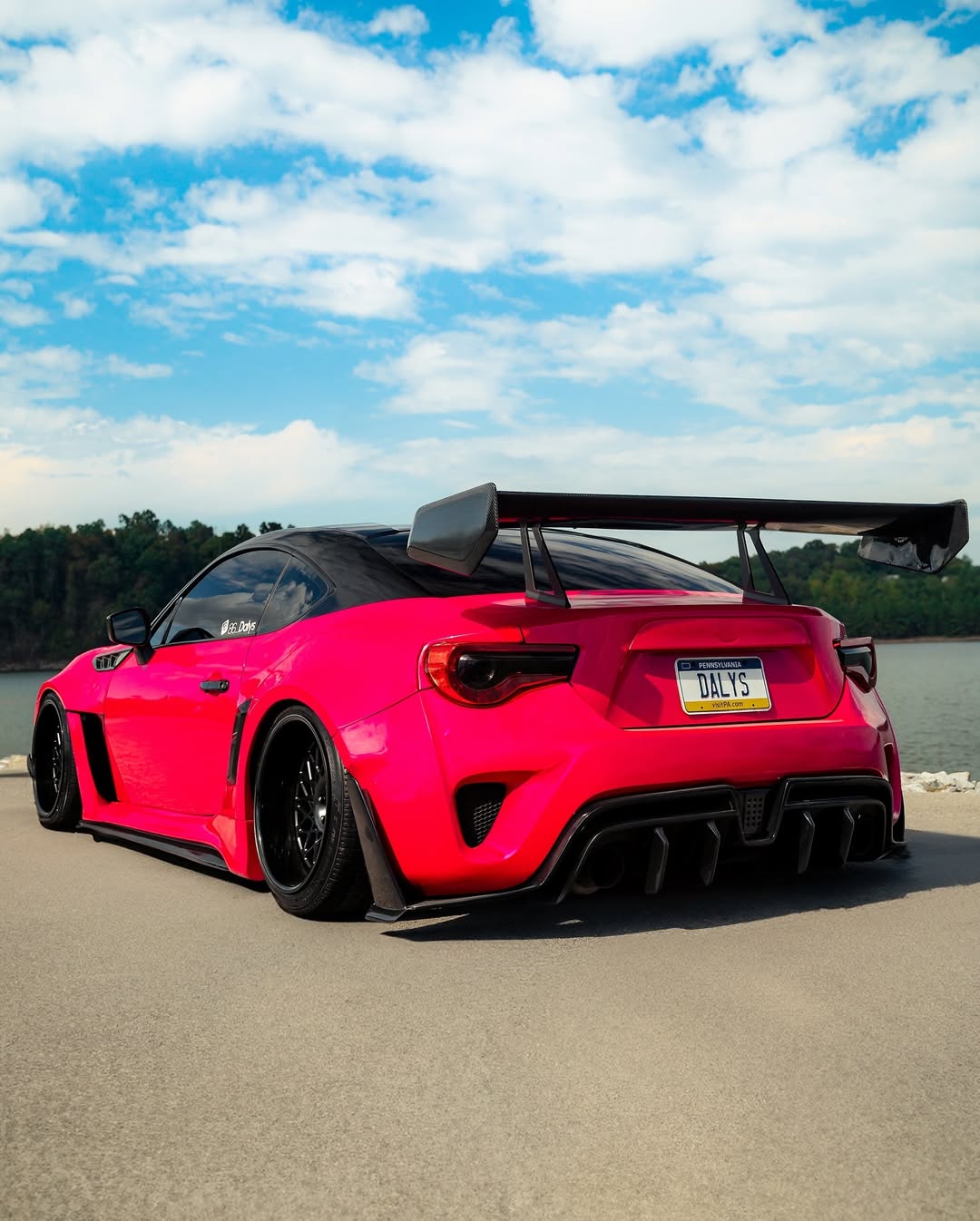 Toyota GT86 86 TRD GT SE Base ZN6 2017 2018 2019 2020 & Scion FR-S FRS ZN6 2013 2014 2015 2016 & BRZ TS Limited Premium ZN6 2013 2014 2015 2016 2017 2018 2019 2020 (compatible with ROBOT widebody kit) with Aftermarket Parts - Front Fenders Replacement & Rear Quarter Fender Flares & Side Skirts Carbon Fiber / FRP from Robot Craftsman