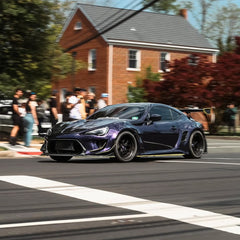 Toyota GT86 86 TRD GT SE Base ZN6 2017 2018 2019 2020 & Scion FR-S FRS ZN6 2013 2014 2015 2016 & BRZ TS Limited Premium ZN6 2013 2014 2015 2016 2017 2018 2019 2020 (compatible with ROBOT widebody kit) with Aftermarket Parts - Front Fenders Replacement & Rear Quarter Fender Flares & Side Skirts Carbon Fiber / FRP from Robot Craftsman