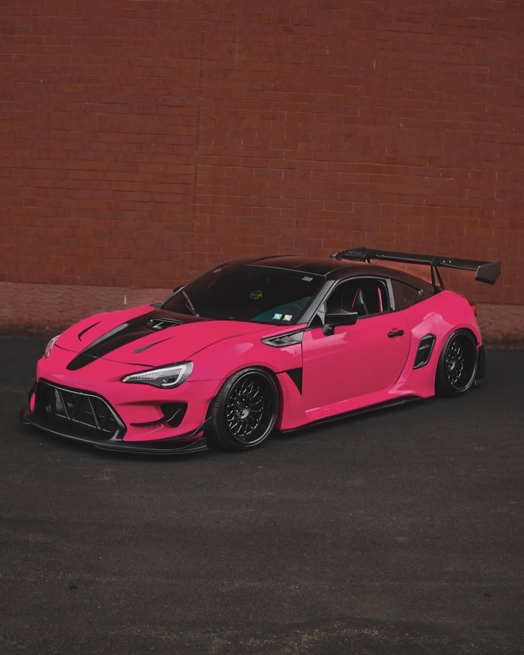 Toyota GT86 86 TRD GT SE Base ZN6 2017 2018 2019 2020 & Scion FR-S FRS ZN6 2013 2014 2015 2016 & BRZ TS Limited Premium ZN6 2013 2014 2015 2016 2017 2018 2019 2020 (compatible with ROBOT widebody kit) with Aftermarket Parts - Front Fenders Replacement & Rear Quarter Fender Flares & Side Skirts Carbon Fiber / FRP from Robot Craftsman