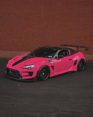 Toyota GT86 86 TRD GT SE Base ZN6 2017 2018 2019 2020 & Scion FR-S FRS ZN6 2013 2014 2015 2016 & BRZ TS Limited Premium ZN6 2013 2014 2015 2016 2017 2018 2019 2020 (compatible with ROBOT widebody kit) with Aftermarket Parts - Front Fenders Replacement & Rear Quarter Fender Flares & Side Skirts Carbon Fiber / FRP from Robot Craftsman