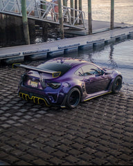 Toyota GT86 86 TRD GT SE Base ZN6 2017 2018 2019 2020 & Scion FR-S FRS ZN6 2013 2014 2015 2016 & BRZ TS Limited Premium ZN6 2013 2014 2015 2016 2017 2018 2019 2020 (compatible with ROBOT widebody kit) with Aftermarket Parts - Front Fenders Replacement & Rear Quarter Fender Flares & Side Skirts Carbon Fiber / FRP from Robot Craftsman