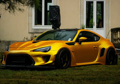 Toyota GT86 86 TRD GT SE Base ZN6 2017 2018 2019 2020 & Scion FR-S FRS ZN6 2013 2014 2015 2016 & BRZ TS Limited Premium ZN6 2013 2014 2015 2016 2017 2018 2019 2020 (compatible with ROBOT widebody kit) with Aftermarket Parts - Front Fenders Replacement & Rear Quarter Fender Flares & Side Skirts Carbon Fiber / FRP from Robot Craftsman