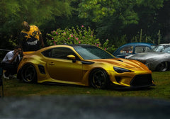 Toyota GT86 86 TRD GT SE Base ZN6 2017 2018 2019 2020 & Scion FR-S FRS ZN6 2013 2014 2015 2016 & BRZ TS Limited Premium ZN6 2013 2014 2015 2016 2017 2018 2019 2020 (compatible with ROBOT widebody kit) with Aftermarket Parts - Front Fenders Replacement & Rear Quarter Fender Flares & Side Skirts Carbon Fiber / FRP from Robot Craftsman