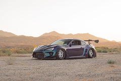Toyota GT86 86 TRD GT SE Base ZN6 2017 2018 2019 2020 & Scion FR-S FRS ZN6 2013 2014 2015 2016 & BRZ TS Limited Premium ZN6 2013 2014 2015 2016 2017 2018 2019 2020 (compatible with ROBOT widebody kit) with Aftermarket Parts - Front Fenders Replacement & Rear Quarter Fender Flares & Side Skirts Carbon Fiber / FRP from Robot Craftsman