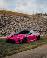 Toyota GT86 86 TRD GT SE Base ZN6 2017 2018 2019 2020 & Scion FR-S FRS ZN6 2013 2014 2015 2016 & BRZ TS Limited Premium ZN6 2013 2014 2015 2016 2017 2018 2019 2020 (compatible with ROBOT widebody kit) with Aftermarket Parts - Front Corner Canards (Pair) & Front Inner Vents Canards (Pair) Carbon Fiber / FRP from Robot Craftsman