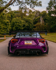 Toyota GT86 86 TRD GT SE Base ZN6 2017 2018 2019 2020 & Scion FR-S FRS ZN6 2013 2014 2015 2016 & BRZ TS Limited Premium ZN6 2013 2014 2015 2016 2017 2018 2019 2020 (compatible with ROBOT widebody kit) with Aftermarket Parts - Rear Bumper & Diffuser Carbon Fiber / FRP from Robot Craftsman