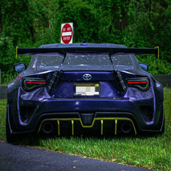 Toyota GT86 86 TRD GT SE Base ZN6 2017 2018 2019 2020 & Scion FR-S FRS ZN6 2013 2014 2015 2016 & BRZ TS Limited Premium ZN6 2013 2014 2015 2016 2017 2018 2019 2020 with Aftermarket Parts - Swan Neck Hammer GT Wing Carbon Fiber / FRP from Robot Craftsman