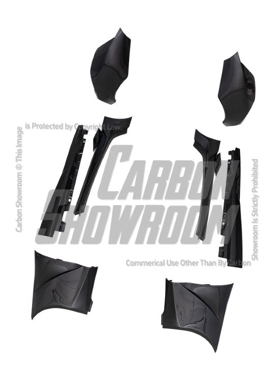 Toyota Supra MK5 A90 A91 3.0 2.0 2020 2021 2022 2023 2024 with Aftermarket Parts - Hyperion Widebody Fender Flares Wheel Arches & Side Skirts Package Carbon Fiber / FRP from Robot Craftsman