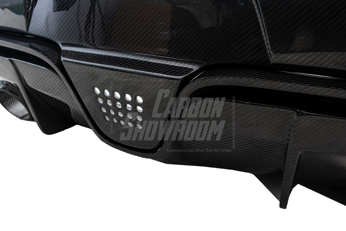 Toyota Supra MK5 A90 A91 3.0 2.0 2020 2021 2022 2023 2024 with Aftermarket Parts - Hyperion Widebody Rear Bumper & Diffuser Carbon Fiber / FRP from Robot Craftsman