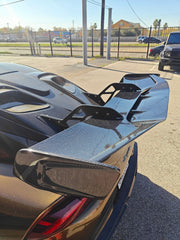 Toyota Supra MK5 A90 A91 3.0 2.0 2020 2021 2022 2023 2024 with Aftermarket Parts - Hyperion Rear Louvers & GT Wing Carbon Fiber / FRP from Robot Craftsman