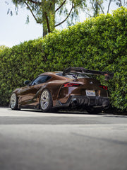 Toyota Supra MK5 A90 A91 3.0 2.0 2020 2021 2022 2023 2024 with Aftermarket Parts - Hyperion Rear Louvers & GT Wing Carbon Fiber / FRP from Robot Craftsman