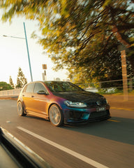 Volkswagen Golf R GTI Base MK7 MK7.5 2015 2016 2017 2018 2019 2020 2021 with Aftermarket Parts - Front Grill Replacement & ROBOT emblem cover Carbon Fiber / FRP from Robot Craftsman