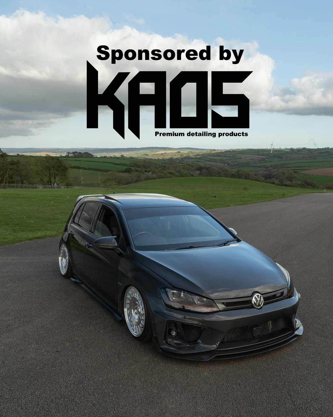 Volkswagen Golf R GTI Base MK7 MK7.5 2015 2016 2017 2018 2019 2020 2021 & Golf R GTI Base MK7 2015 2016 2017 & Golf R GTI Base MK7.5 2018 2019 2020 2021 with Aftermarket Parts - Front Lip & Front Bumper Carbon Fiber / FRP from Robot Craftsman