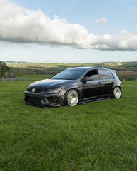 Volkswagen Golf R GTI Base MK7 MK7.5 2015 2016 2017 2018 2019 2020 2021 & Golf R GTI Base MK7 2015 2016 2017 & Golf R GTI Base MK7.5 2018 2019 2020 2021 with Aftermarket Parts - Front Lip & Front Bumper Carbon Fiber / FRP from Robot Craftsman