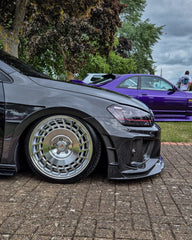 Volkswagen Golf R GTI Base MK7 MK7.5 2015 2016 2017 2018 2019 2020 2021 & Golf R GTI Base MK7 2015 2016 2017 & Golf R GTI Base MK7.5 2018 2019 2020 2021 with Aftermarket Parts - Front Lip & Front Bumper Carbon Fiber / FRP from Robot Craftsman