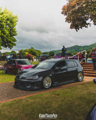 Volkswagen Golf R GTI Base MK7 MK7.5 2015 2016 2017 2018 2019 2020 2021 & Golf R GTI Base MK7 2015 2016 2017 & Golf R GTI Base MK7.5 2018 2019 2020 2021 with Aftermarket Parts - Front Lip & Front Bumper Carbon Fiber / FRP from Robot Craftsman