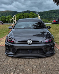 Volkswagen Golf R GTI Base MK7 MK7.5 2015 2016 2017 2018 2019 2020 2021 & Golf R GTI Base MK7 2015 2016 2017 & Golf R GTI Base MK7.5 2018 2019 2020 2021 with Aftermarket Parts - Front Lip & Front Bumper Carbon Fiber / FRP from Robot Craftsman