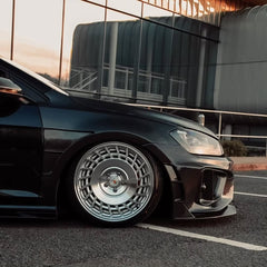 Volkswagen Golf R GTI Base MK7 MK7.5 2015 2016 2017 2018 2019 2020 2021 & Golf R GTI Base MK7 2015 2016 2017 & Golf R GTI Base MK7.5 2018 2019 2020 2021 with Aftermarket Parts - Front Lip & Front Bumper Carbon Fiber / FRP from Robot Craftsman