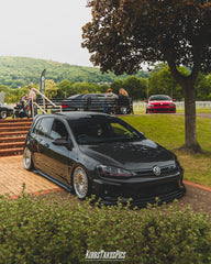 Volkswagen Golf R GTI Base MK7 MK7.5 2015 2016 2017 2018 2019 2020 2021 & Golf R GTI Base MK7 2015 2016 2017 & Golf R GTI Base MK7.5 2018 2019 2020 2021 with Aftermarket Parts - Front Lip & Front Bumper Carbon Fiber / FRP from Robot Craftsman