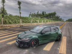 Volkswagen Golf R GTI Base MK7 MK7.5 2015 2016 2017 2018 2019 2020 2021 & Golf R GTI Base MK7 2015 2016 2017 & Golf R GTI Base MK7.5 2018 2019 2020 2021 with Aftermarket Parts - Front Lip & Front Bumper Carbon Fiber / FRP from Robot Craftsman