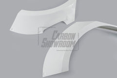 Honda Civic 10th Gen FC1 FC2 FC5 FC6 2016 2017 2018 2019 2020 2021 & Civic 10th Gen FK7 2017 2018 2019 2020 2021 (compatible with both OEM bumper and ROBOT CRAFTSMAN bumper, fits FK7 Hatchback although panel line is slightly different) with Aftermarket Parts - Widebody Wheel Arches Fender Flares Carbon Fiber / FRP from Robot Craftsman