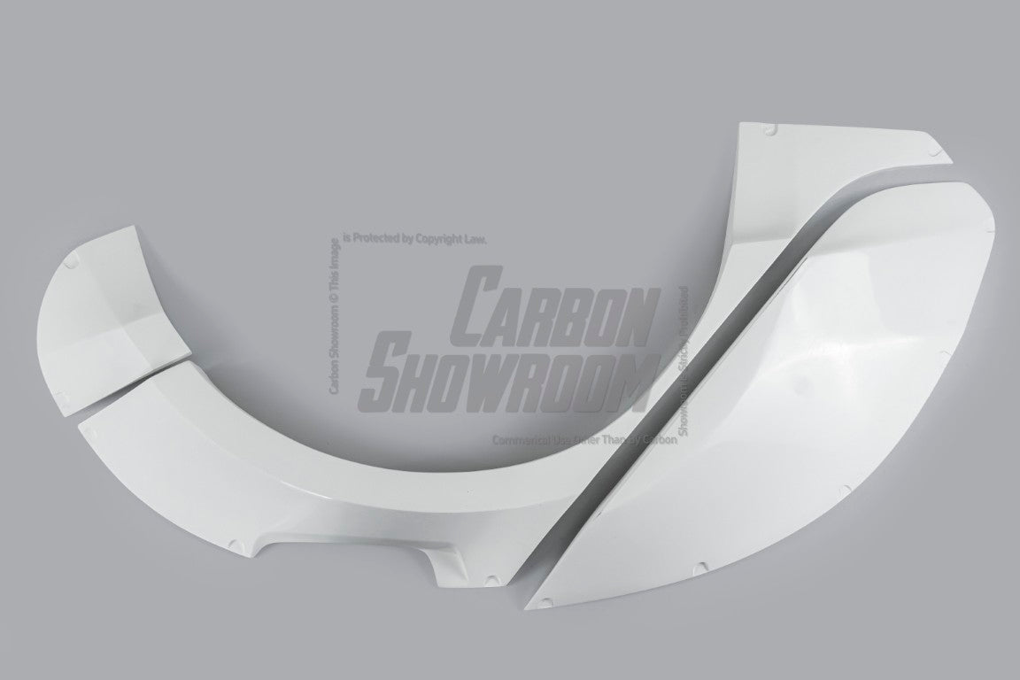 Honda Civic 10th Gen FC1 FC2 FC5 FC6 2016 2017 2018 2019 2020 2021 & Civic 10th Gen FK7 2017 2018 2019 2020 2021 (compatible with both OEM bumper and ROBOT CRAFTSMAN bumper, fits FK7 Hatchback although panel line is slightly different) with Aftermarket Parts - Widebody Wheel Arches Fender Flares Carbon Fiber / FRP from Robot Craftsman