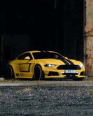 Ford Mustang Ecoboost V6 GT March1 Bullitt S550.1 S550.2 2015 2016 2017 2018 2019 2020 2021 2022 2023 with Aftermarket Parts - STORM Front Bumper Canards Carbon Fiber/FRP from Robot Craftsman