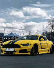 Ford Mustang Ecoboost V6 GT March1 Bullitt S550.2 2018 2019 2020 2021 2022 2023 with Aftermarket Parts - STORM Hood Bonnet Carbon Fiber / FRP from Robot Craftsman
