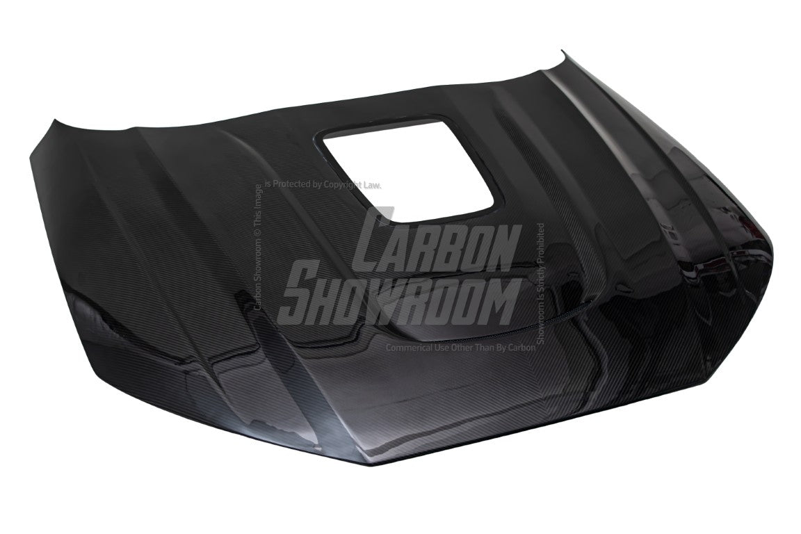 SD Carbon Fiber Tempered Glass Hood Bonnet For Audi A4 S4 2017-ON B9 B9.5 - Performance SpeedShop