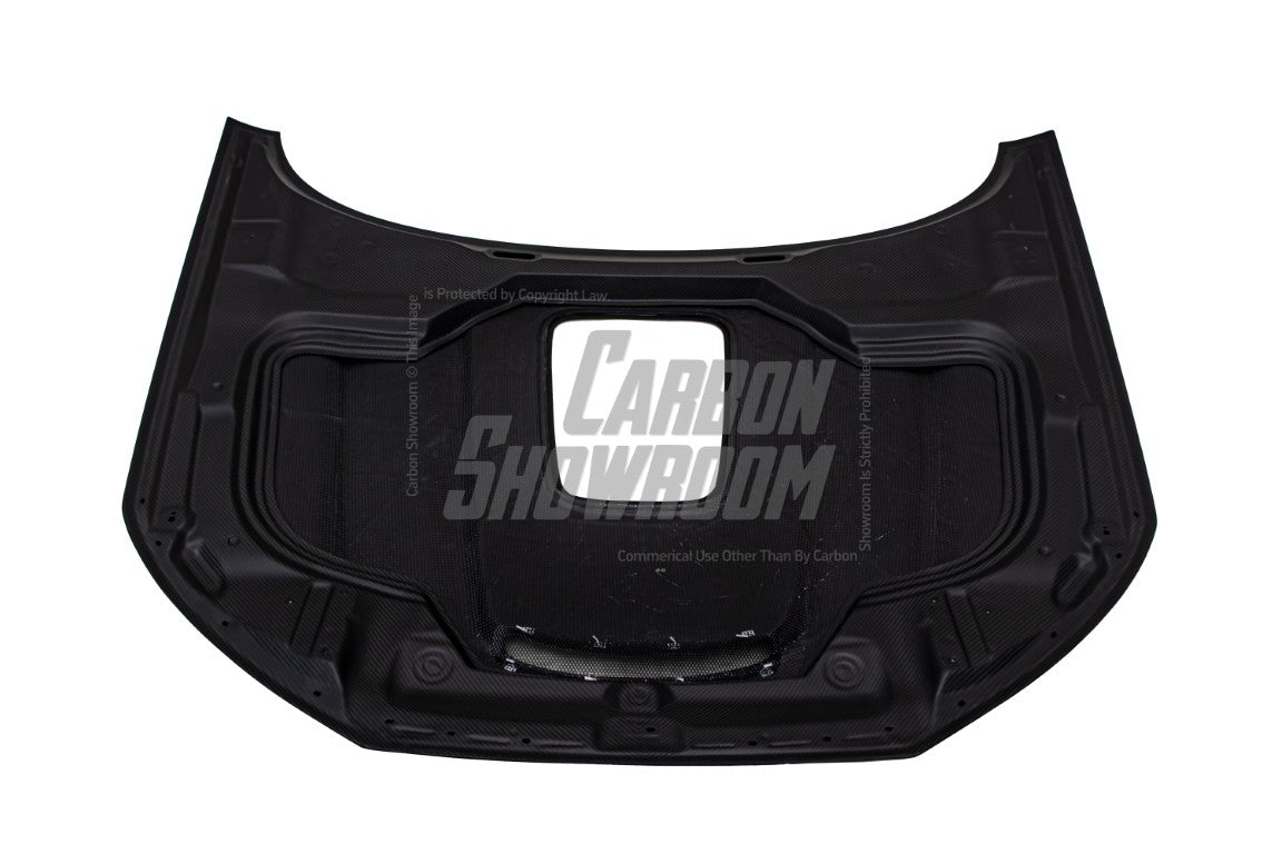 SD Carbon Fiber Tempered Glass Hood Bonnet For Audi A4 S4 2017-ON B9 B9.5 - Performance SpeedShop