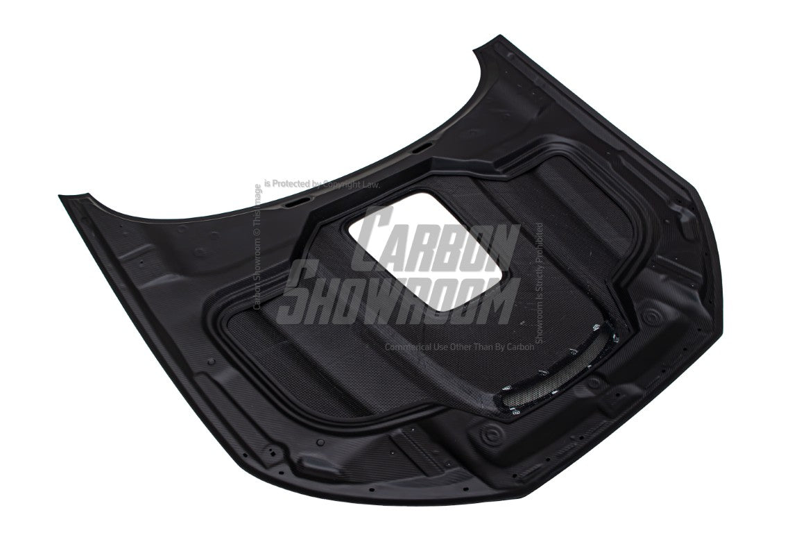 SD Carbon Fiber Tempered Glass Hood Bonnet For Audi A4 S4 2017-ON B9 B9.5 - Performance SpeedShop