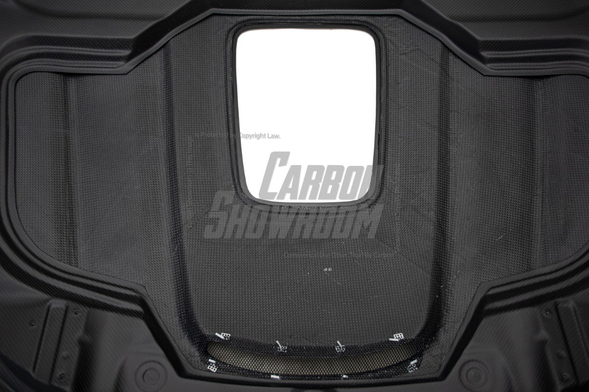 SD Carbon Fiber Tempered Glass Hood Bonnet For Audi A4 S4 2017-ON B9 B9.5 - Performance SpeedShop