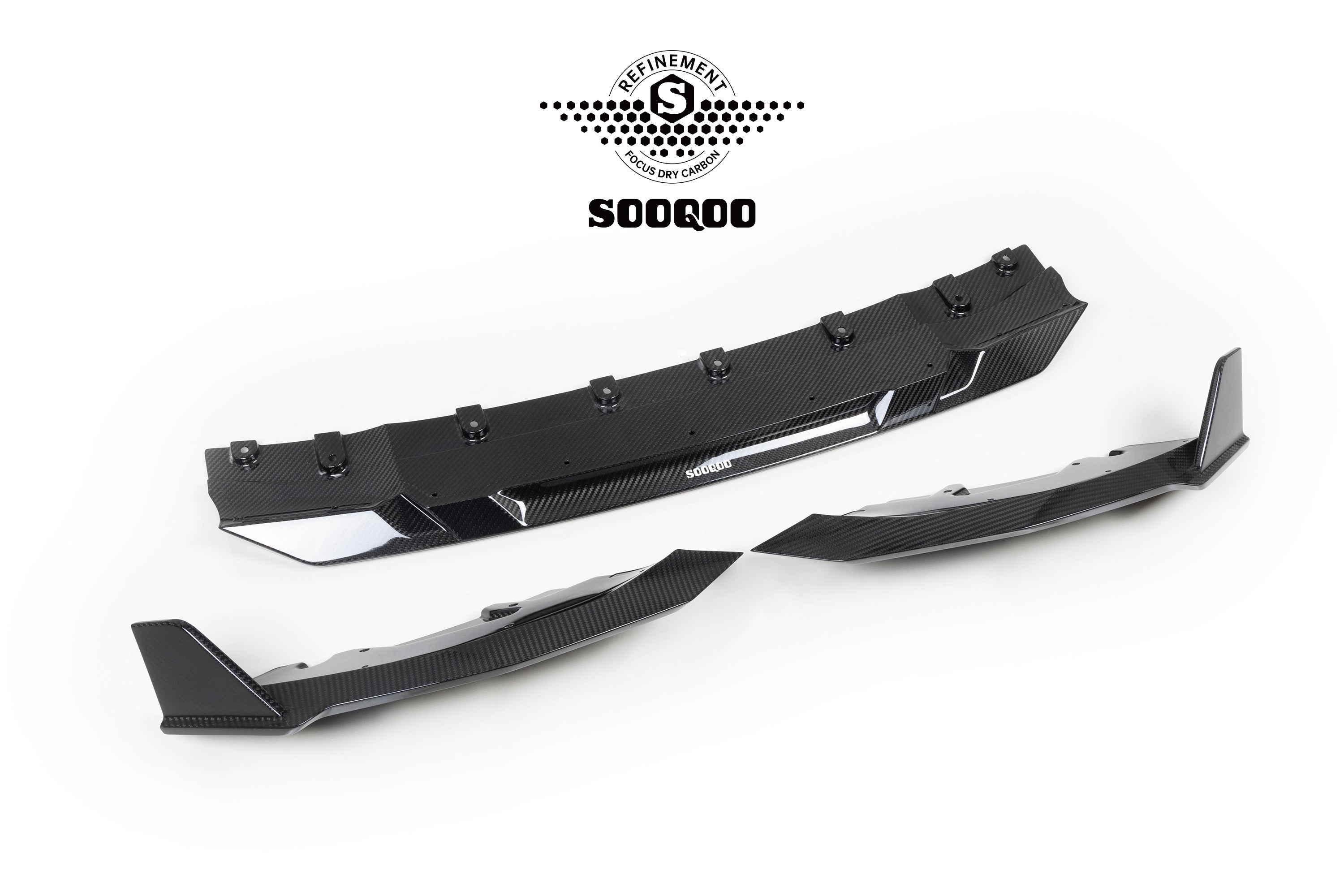 BMW 2 Series M240i 230i G42 2022 2023 2024 with Aftermarket Parts - Front Lip Pre-preg Carbon Fiber from SOOQOO USA