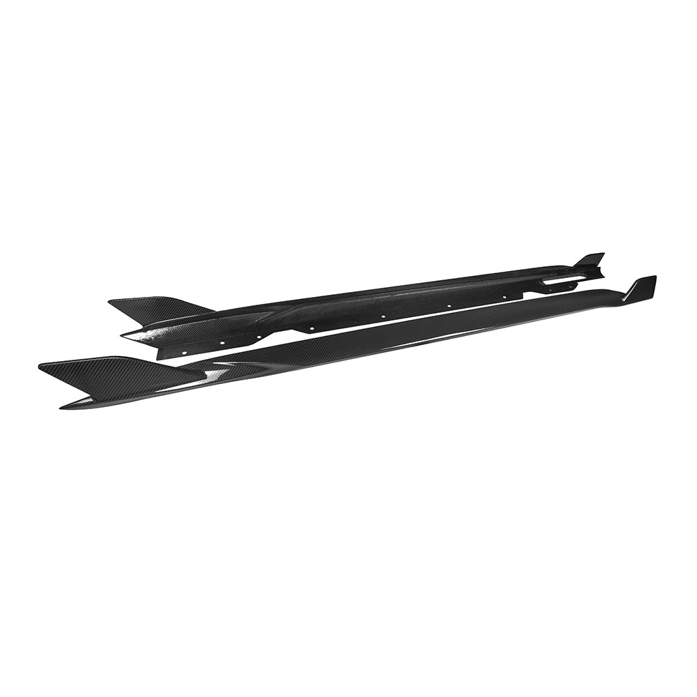 BMW 4 Series M440i 430i G22 G23 2020 2021 2022 2023 2024 with Aftermarket Parts - Side Skirts Pre-preg Carbon Fiber from SOOQOO USA