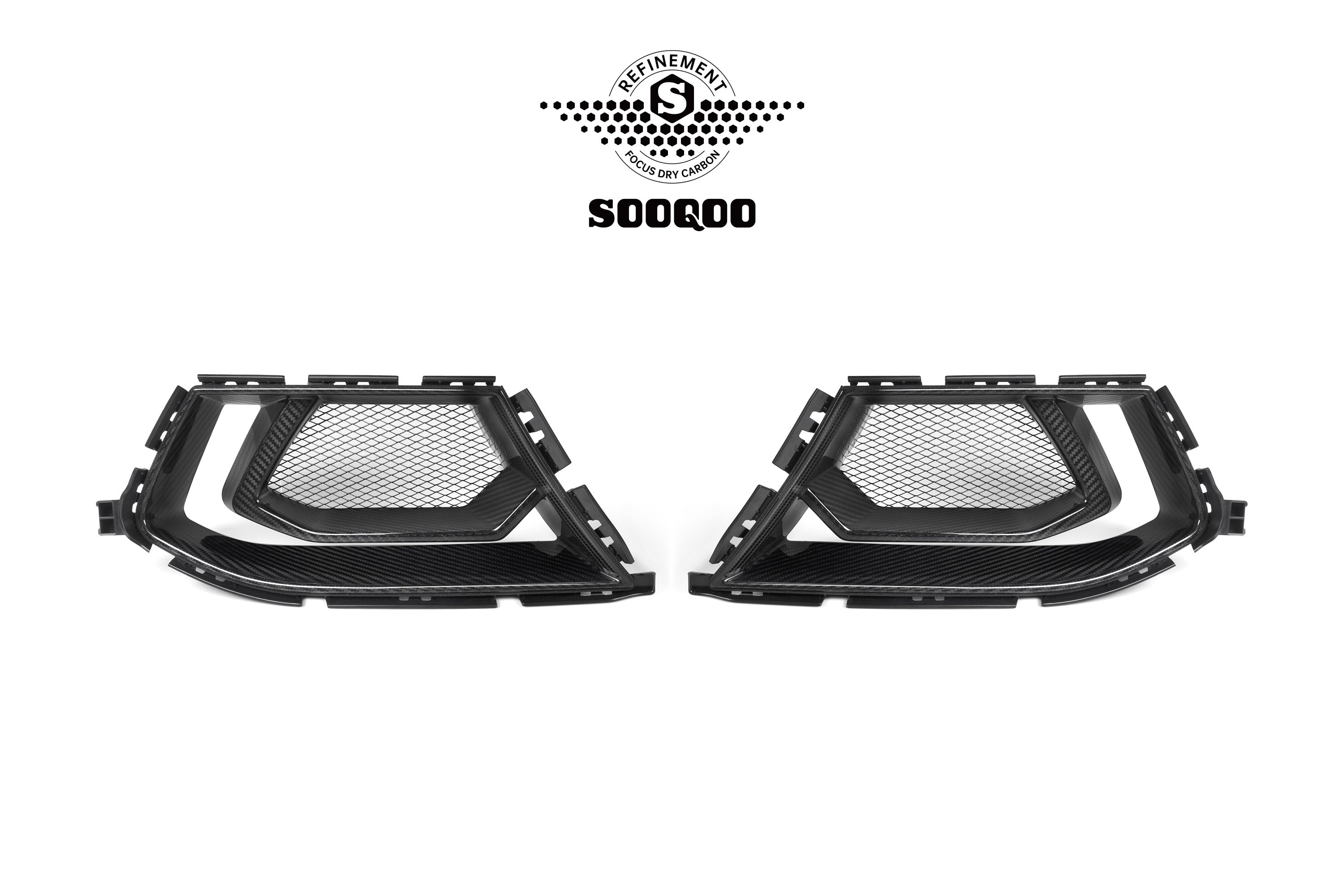 BMW M3 G80 G81 2021 2022 2023 2024 & M4 G82 G83 2021 2022 2023 2024 with Aftermarket Parts - Air Duct Replacement Pre-preg Carbon Fiber from SOOQOO USA