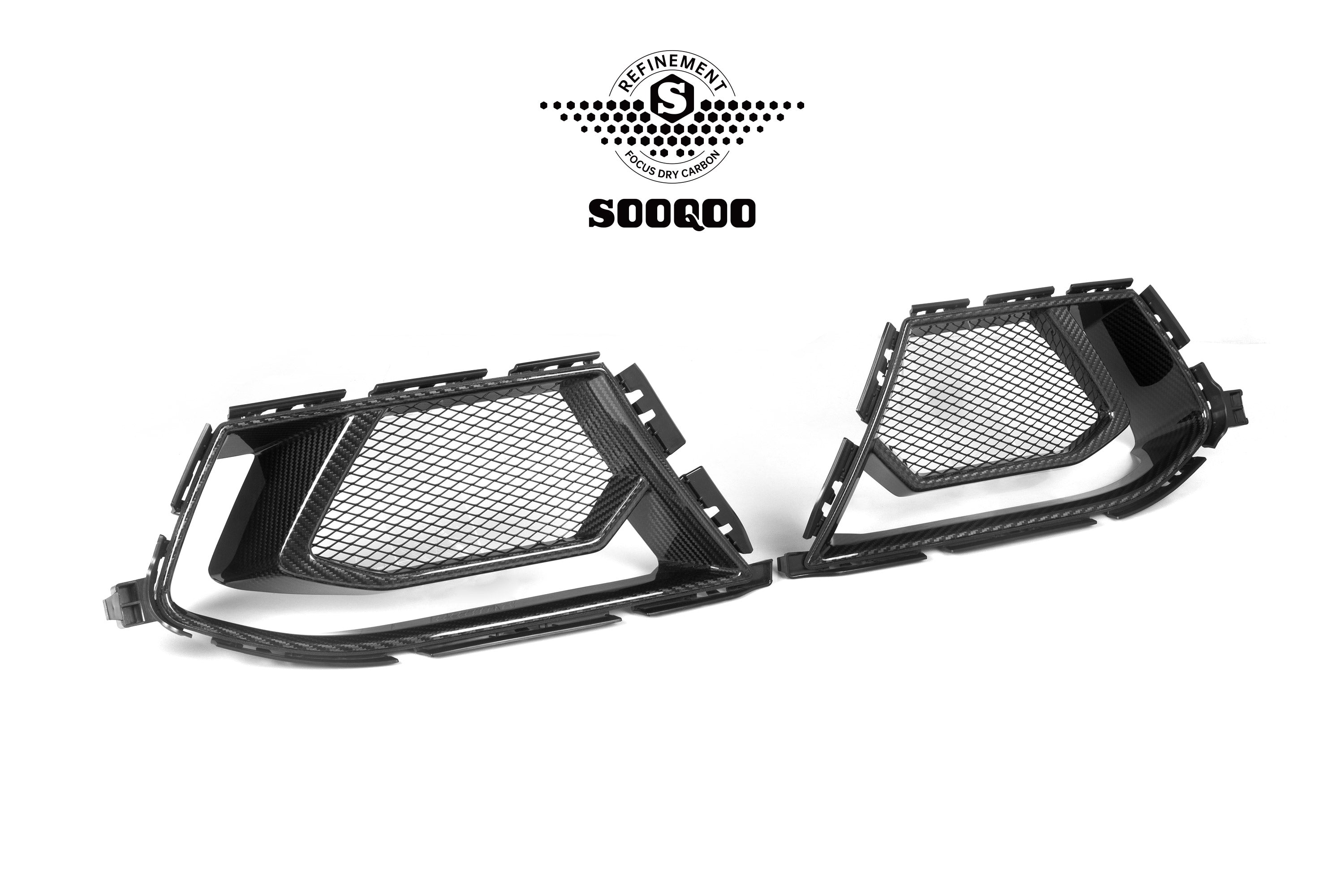 BMW M3 G80 G81 2021 2022 2023 2024 & M4 G82 G83 2021 2022 2023 2024 with Aftermarket Parts - Air Duct Replacement Pre-preg Carbon Fiber from SOOQOO USA