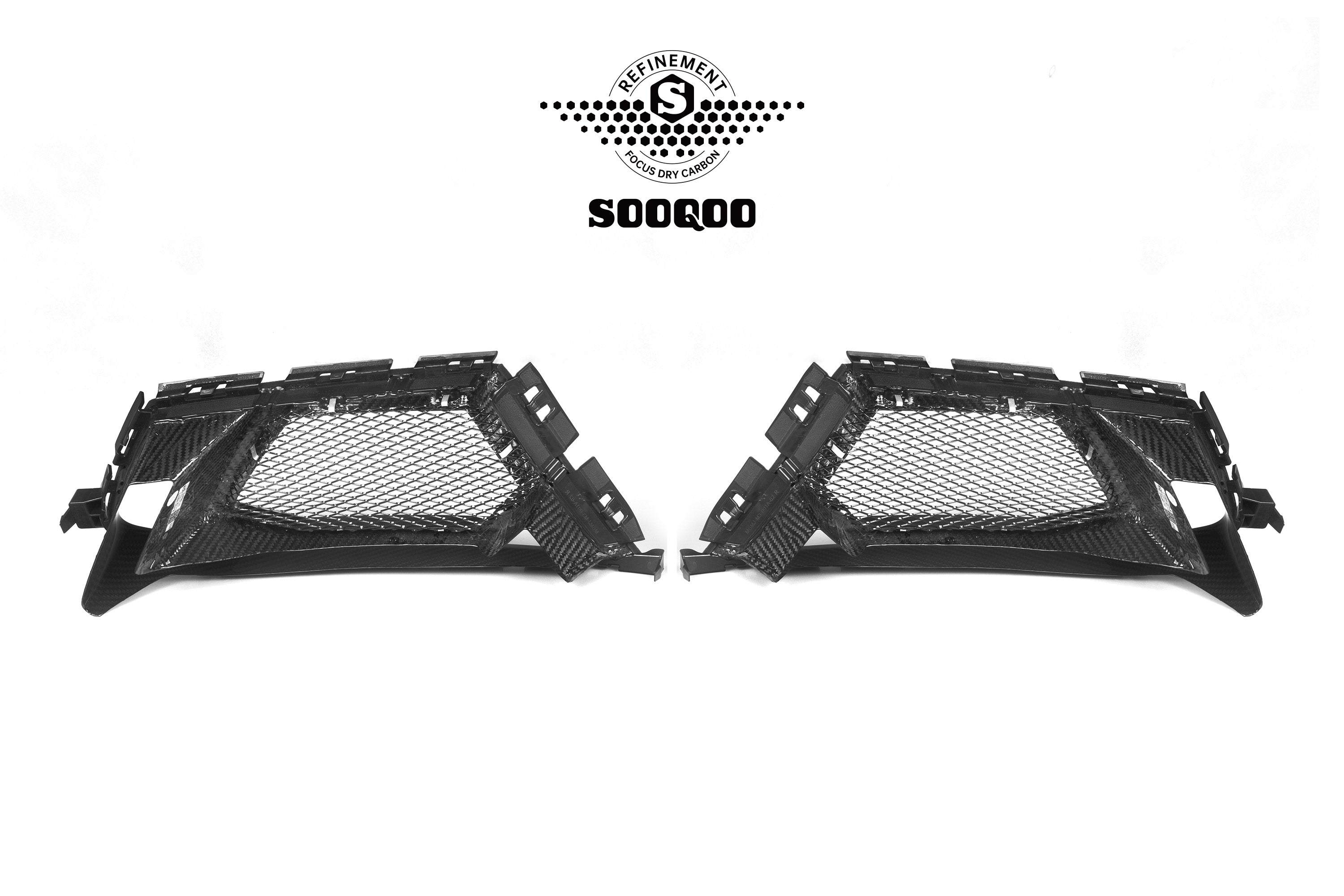 BMW M3 G80 G81 2021 2022 2023 2024 & M4 G82 G83 2021 2022 2023 2024 with Aftermarket Parts - Air Duct Replacement Pre-preg Carbon Fiber from SOOQOO USA