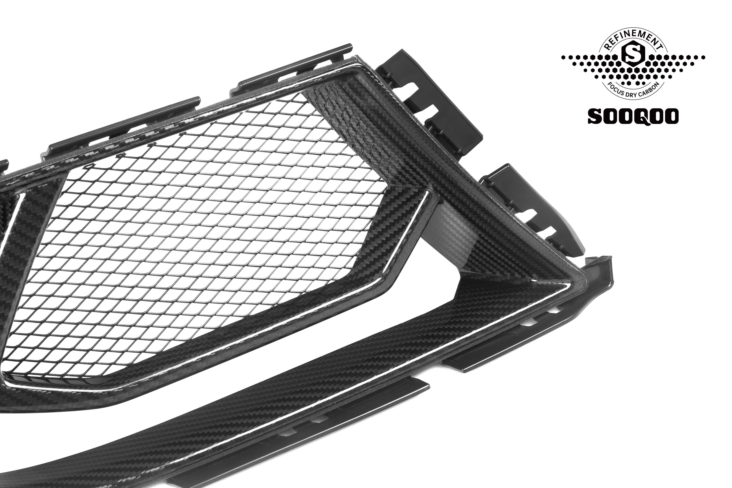 BMW M3 G80 G81 2021 2022 2023 2024 & M4 G82 G83 2021 2022 2023 2024 with Aftermarket Parts - Air Duct Replacement Pre-preg Carbon Fiber from SOOQOO USA