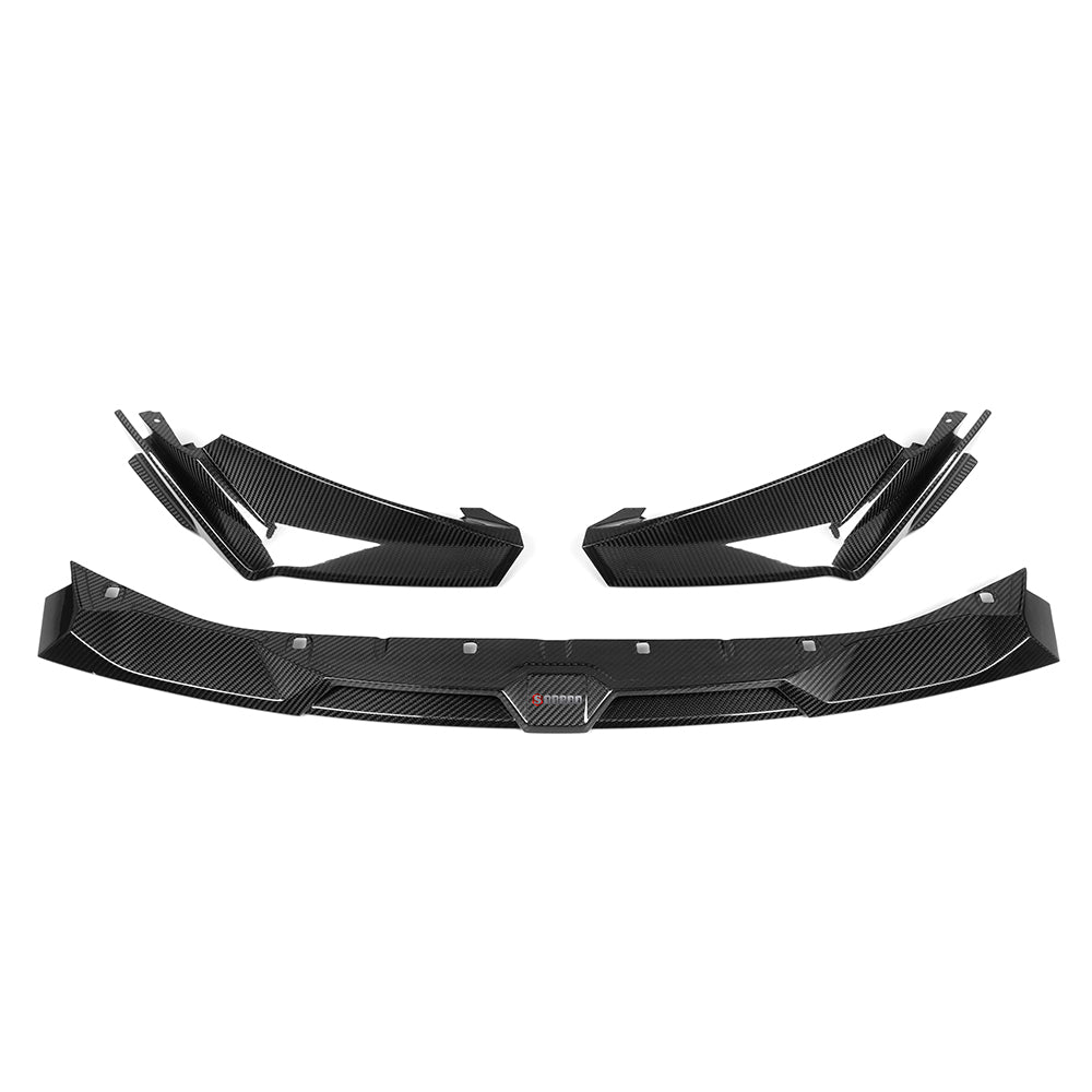 BMW M3 G80 G81 2021 2022 2023 2024 & M4 G82 G83 2021 2022 2023 2024 with Aftermarket Parts - Front Lip Pre-preg Carbon Fiber from SOOQOO USA