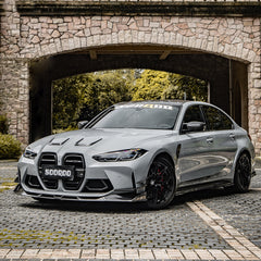BMW M3 G80 G81 2021 2022 2023 2024 & M4 G82 G83 2021 2022 2023 2024 with Aftermarket Parts - Hood Vent X Style Trim?Pre-preg Carbon Fiber from SOOQOO USA