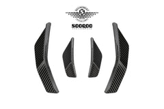 Audi RS3 8Y.5 Facelift 2025-ON with Aftermarket Parts - Front Canards Dry Pre-preg Carbon Fiber from SOOQOO USA