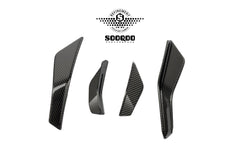 Audi RS3 8Y.5 Facelift 2025-ON with Aftermarket Parts - Front Canards Dry Pre-preg Carbon Fiber from SOOQOO USA