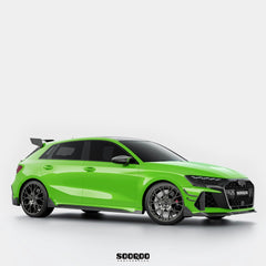 Audi RS3 8Y.5 Facelift 2025-ON with Aftermarket Parts - Side Skirts Dry Pre-preg Carbon Fiber from SOOQOO USA