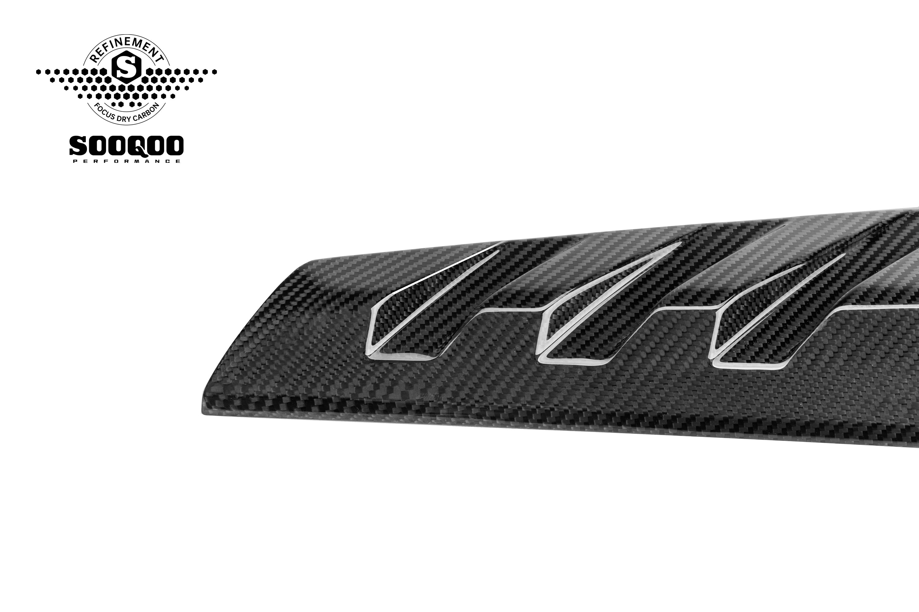 Audi RS3 8Y 8Y.5 2020-ON with Aftermarket Parts - Rear Window Fins Side Louvers Dry Pre-preg Carbon Fiber from SOOQOO USA