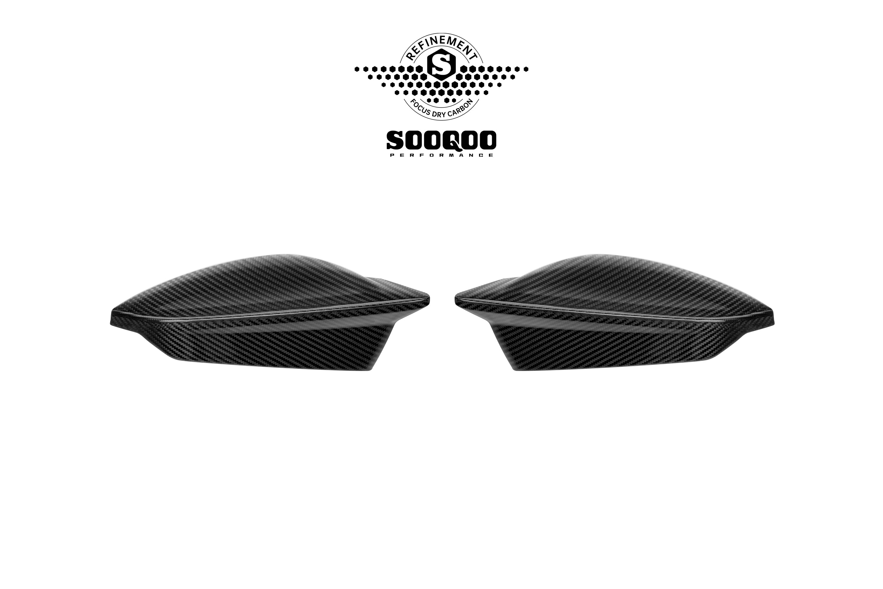 Audi RS3 8Y 8Y.5 2020-ON (Left Hand Drive Only) with Aftermarket Parts - With Lane Keep Assist Mirror Caps Dry Pre-preg Carbon Fiber from SOOQOO USA