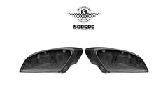 Audi RS3 8Y 8Y.5 2020-ON (Left Hand Drive Only) with Aftermarket Parts - With Lane Keep Assist Mirror Caps Dry Pre-preg Carbon Fiber from SOOQOO USA
